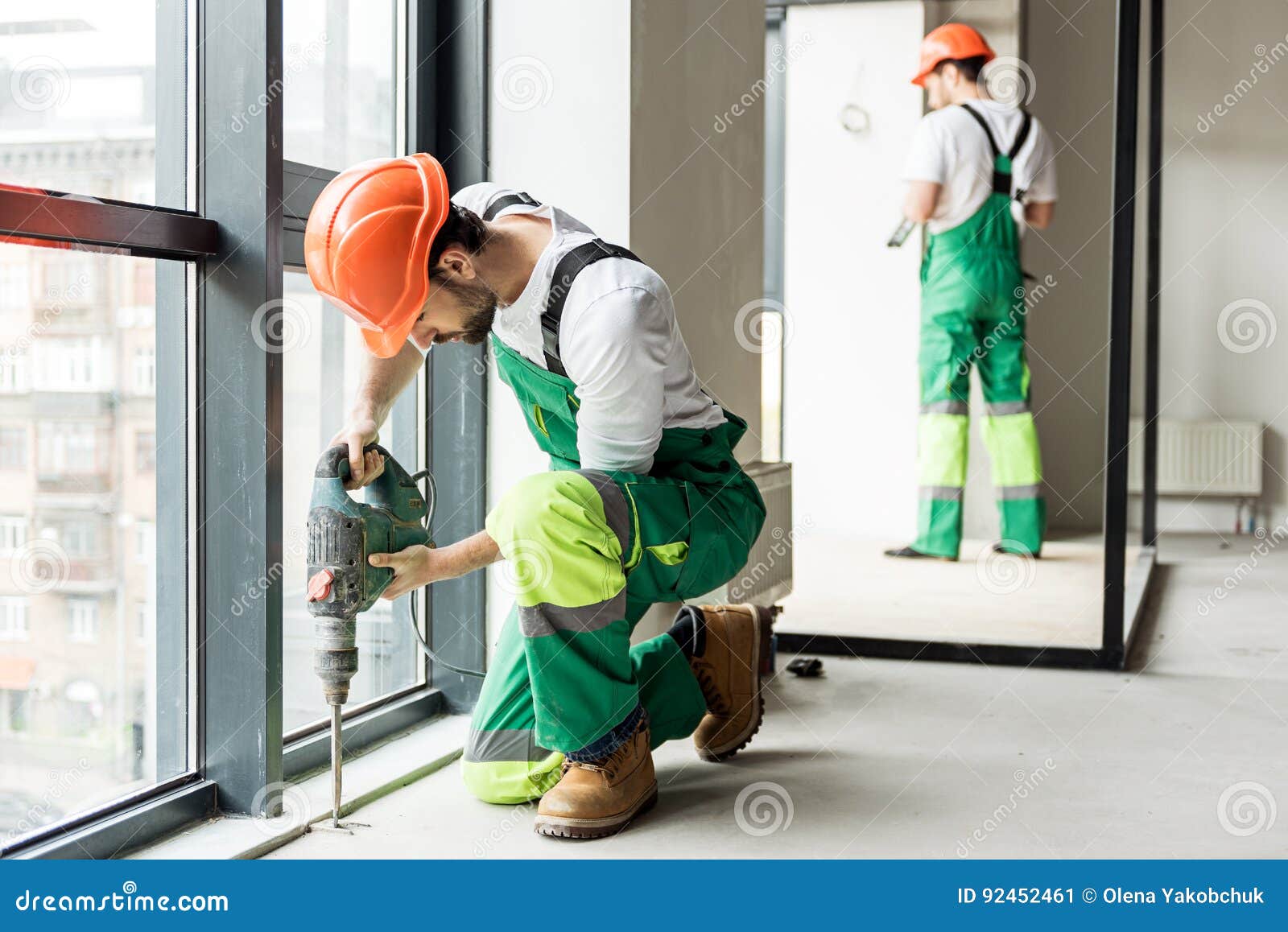 Busy Constructors Doing Their Job Stock Image Image of adult