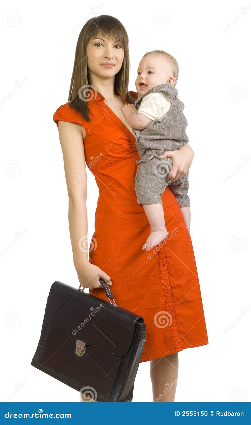 Busy mom stock photo. Image of holding, looking, little 2555150