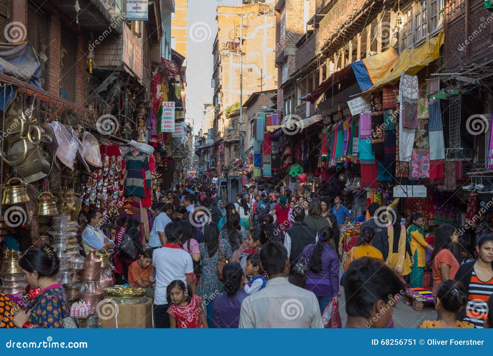 Busy Shopping Street in Kathmandu, Nepal Editorial Photo - Image of