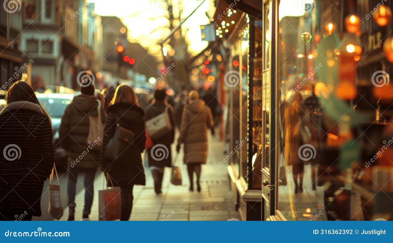 a busy street lined with women window shopping and browsing through quaint alcoholfree boutiques