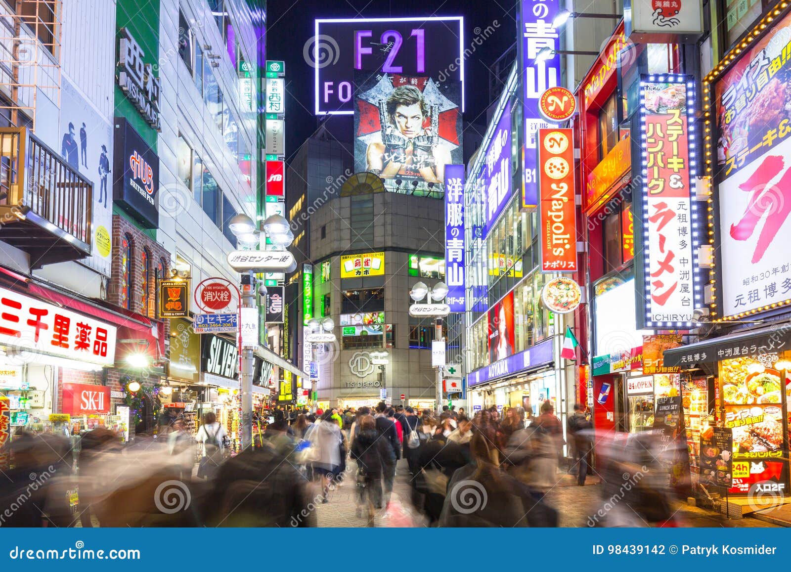 Busy Streets Of Shibuya District In Tokyo At Night Japan Editorial Photography Image Of Destination Cityscape