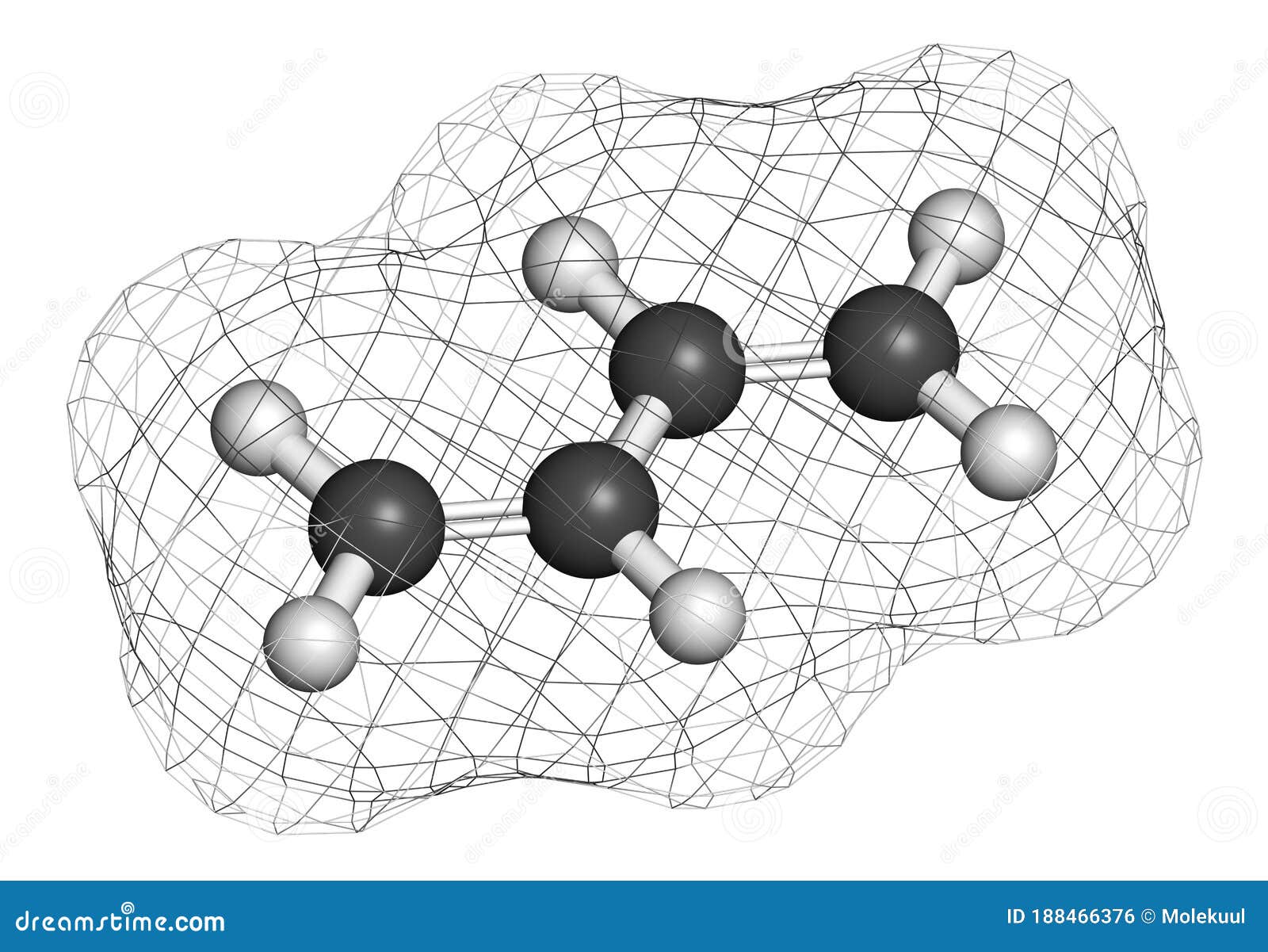 butadiene (1,3-butadiene) synthetic rubber building block molecule. used in synthesis of polybutadiene, abs and other polymeric