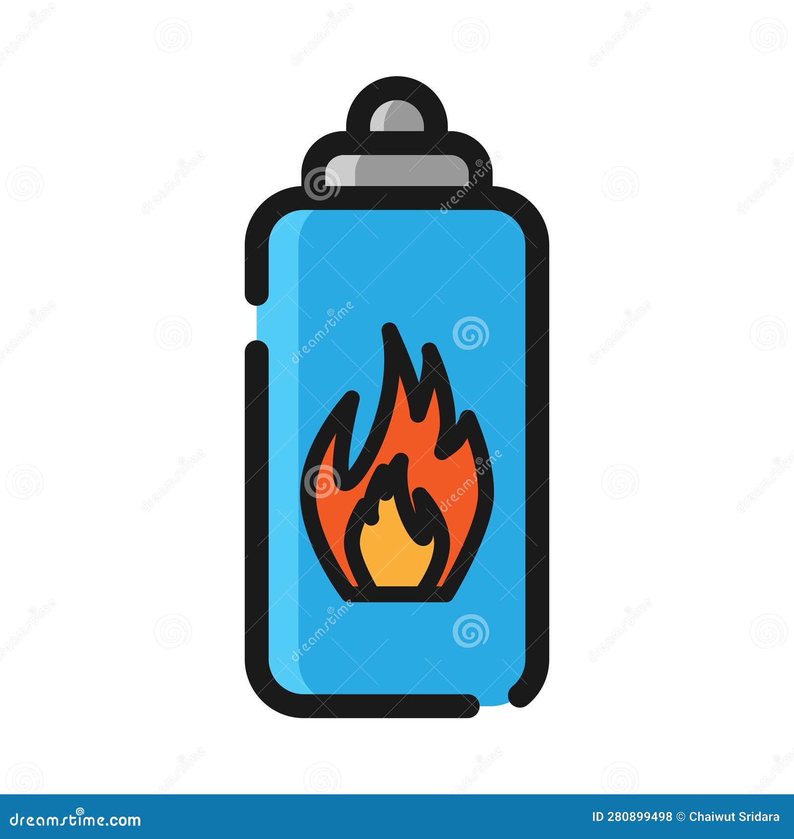 Butane Gas Icon for Portable Gas Stove, Vector Stock Vector