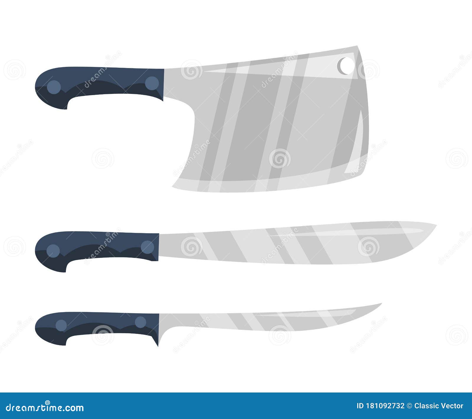 Knife Blades Cleavers Combat Agriculture Cutters Vector Icons Blade Knives  Stock Vector by ©Seamartini 467608994