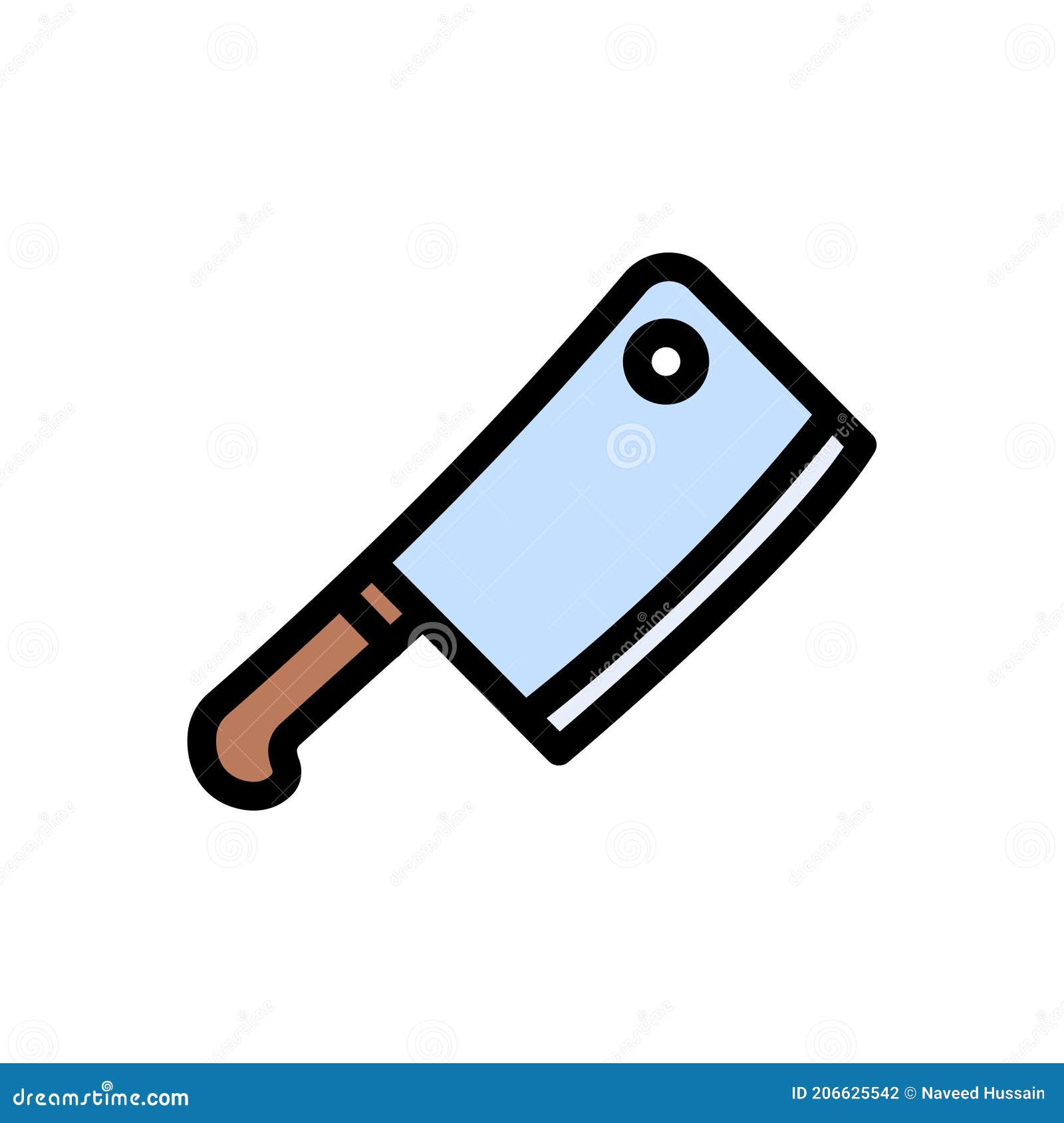 butcher  color line icon
