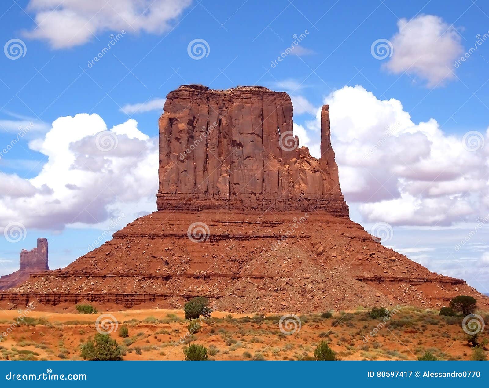 Butte in Monument Valley stock image. Image of america 80597417