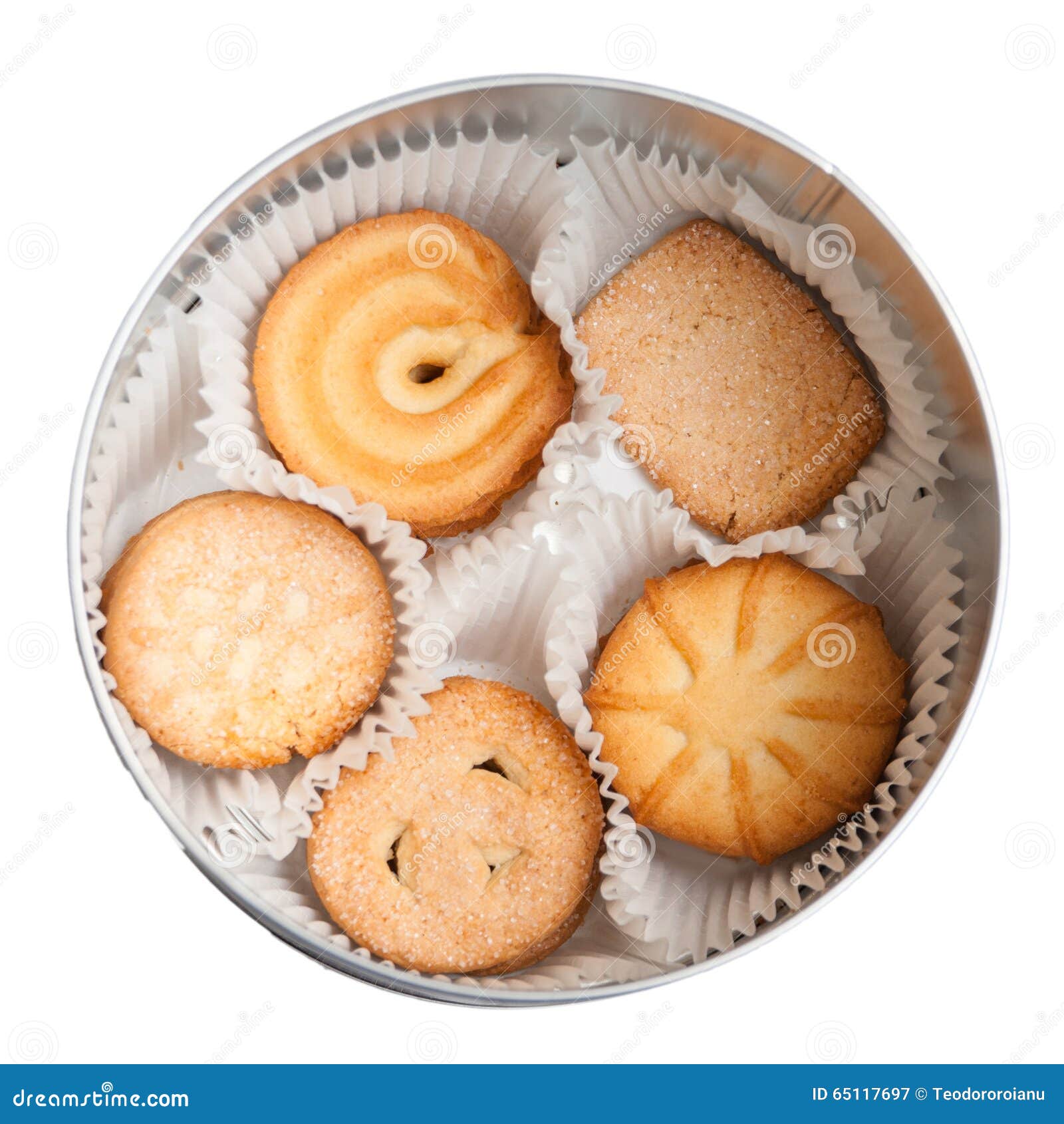 Butter cookies box stock image. Image of pastry, cafe 65117697