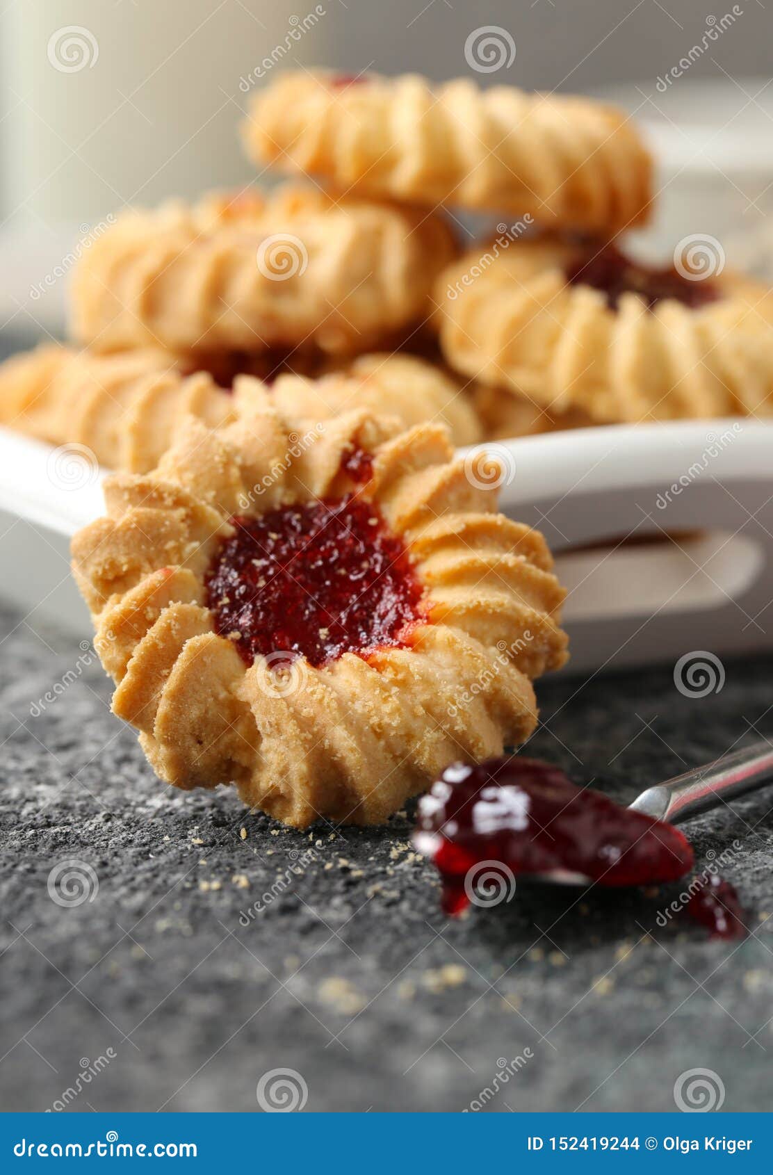 Butter jam cookies stock photo. Image of food, fresh 152419244
