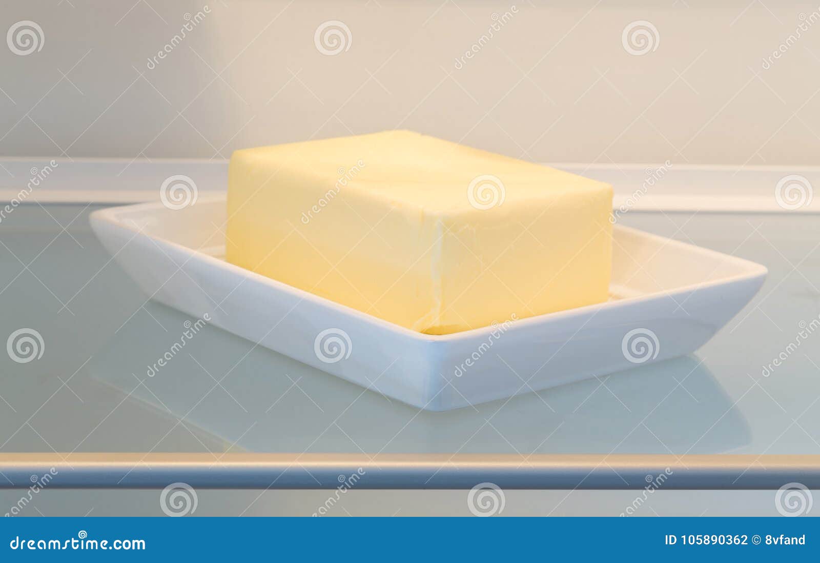 Butter in Opened Refrigerator Concept Stock Photo Image of butter