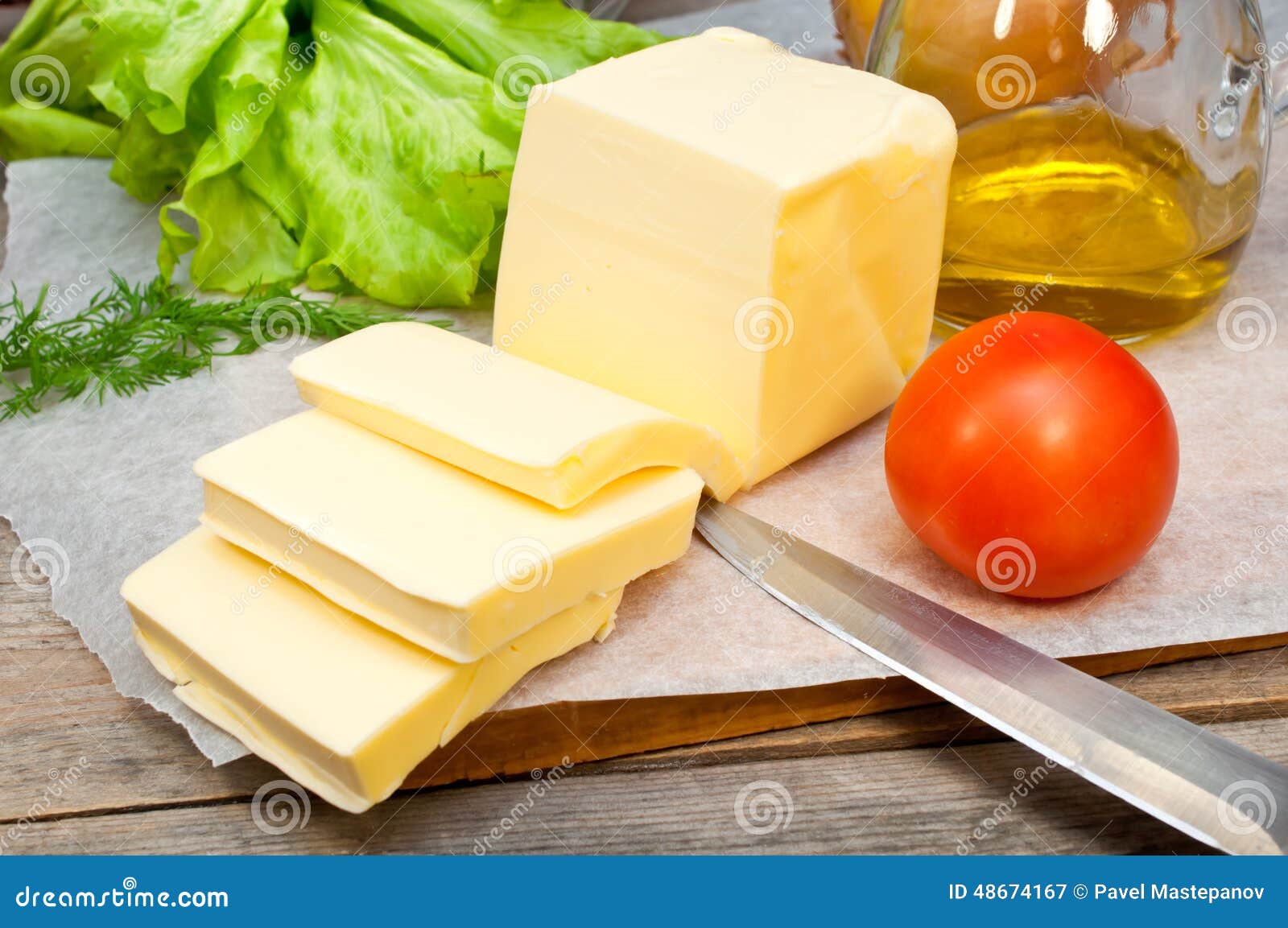 Butter In Parchment Paper RoyaltyFree Stock Photography