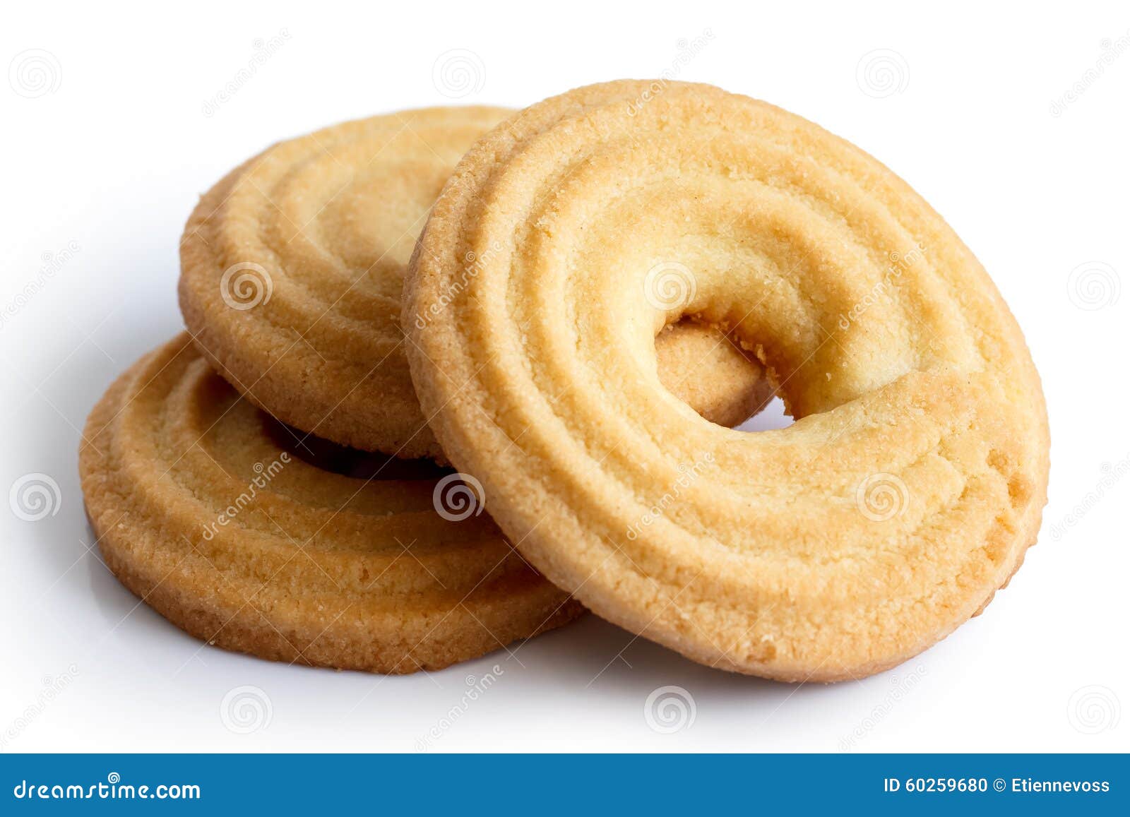 Butter ring biscuit. stock photo. Image of stack, white 60259680