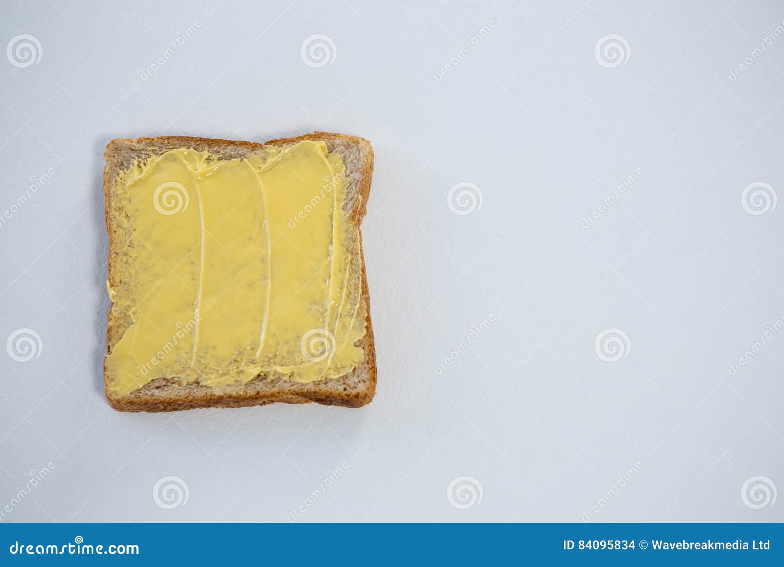 Butter Spread on Bread Slice Stock Photo Image of wholesome, fresh