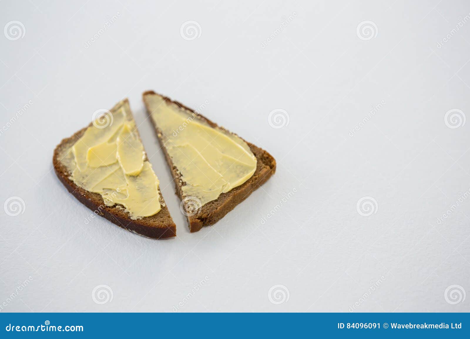 Butter Spread on Bread Slice Stock Image Image of preparing