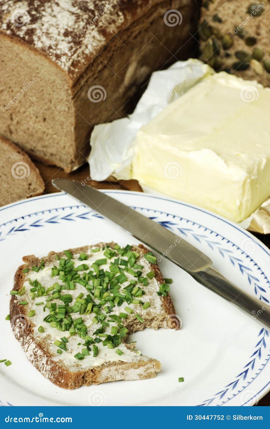 Buttered bread stock photo. Image of slices, grain, wheat 30447752