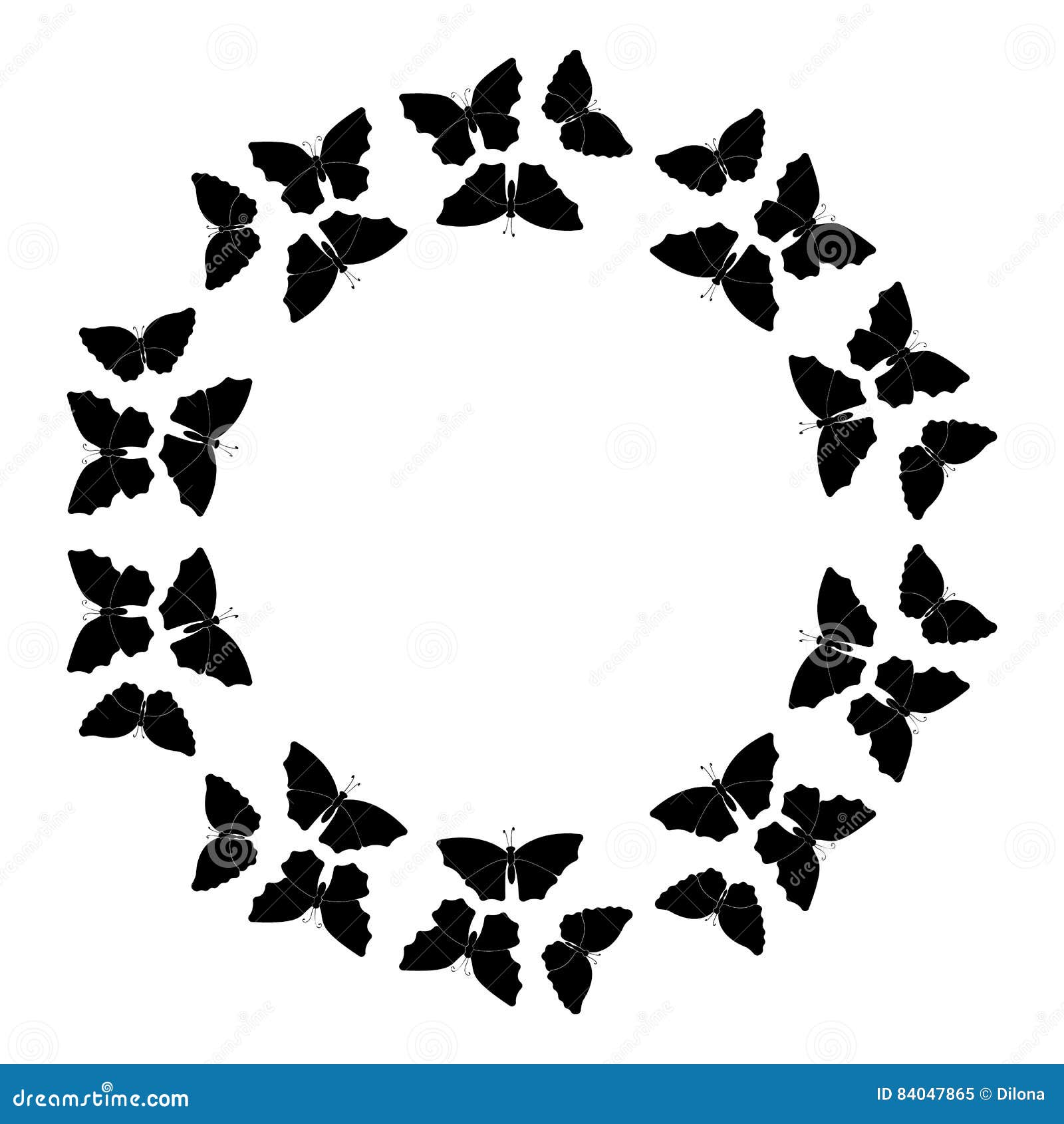 Black Butterfly Border