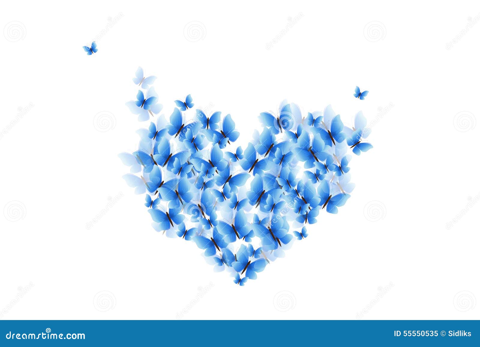 Butterflies heart stock illustration. Illustration of butterfly 55550535