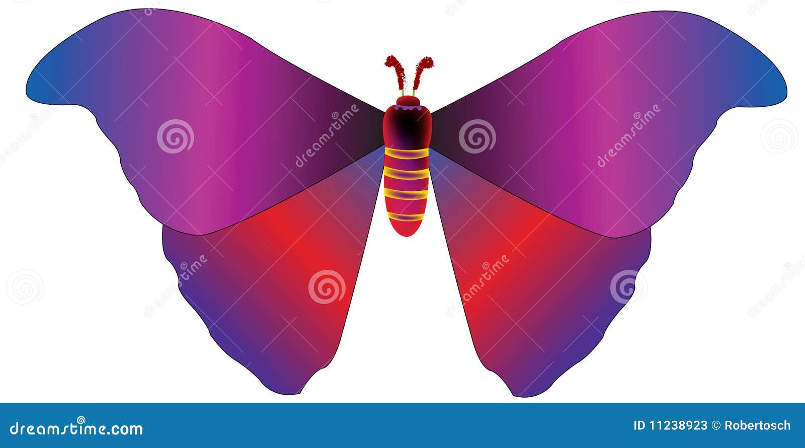 Download Butterfly 2 stock vector. Illustration of antenna, black ...