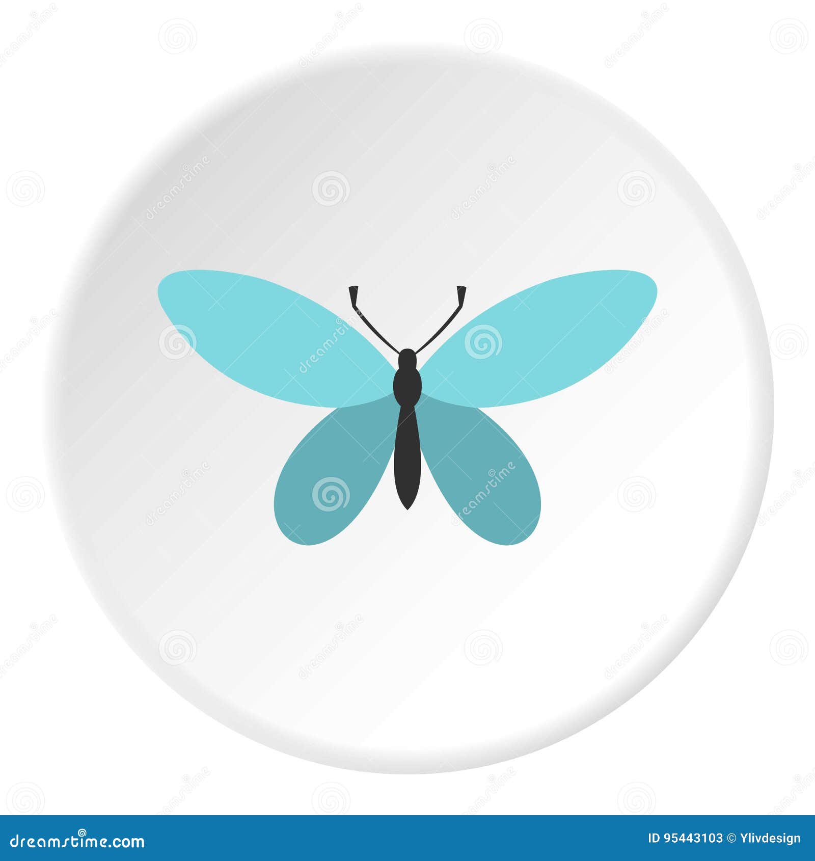 Download Butterfly With Antennae Icon Circle Stock Vector ...