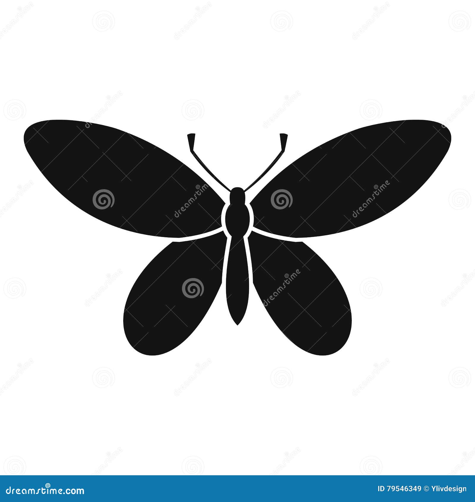 Download Butterfly With Antennae Icon, Simple Style Stock Vector ...