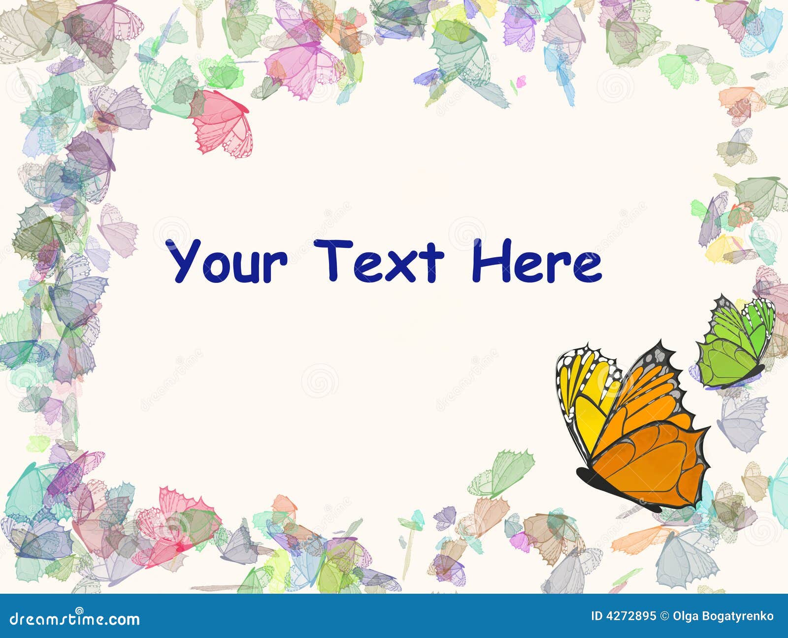 Butterfly Background Frame stock illustration. Illustration of creative
