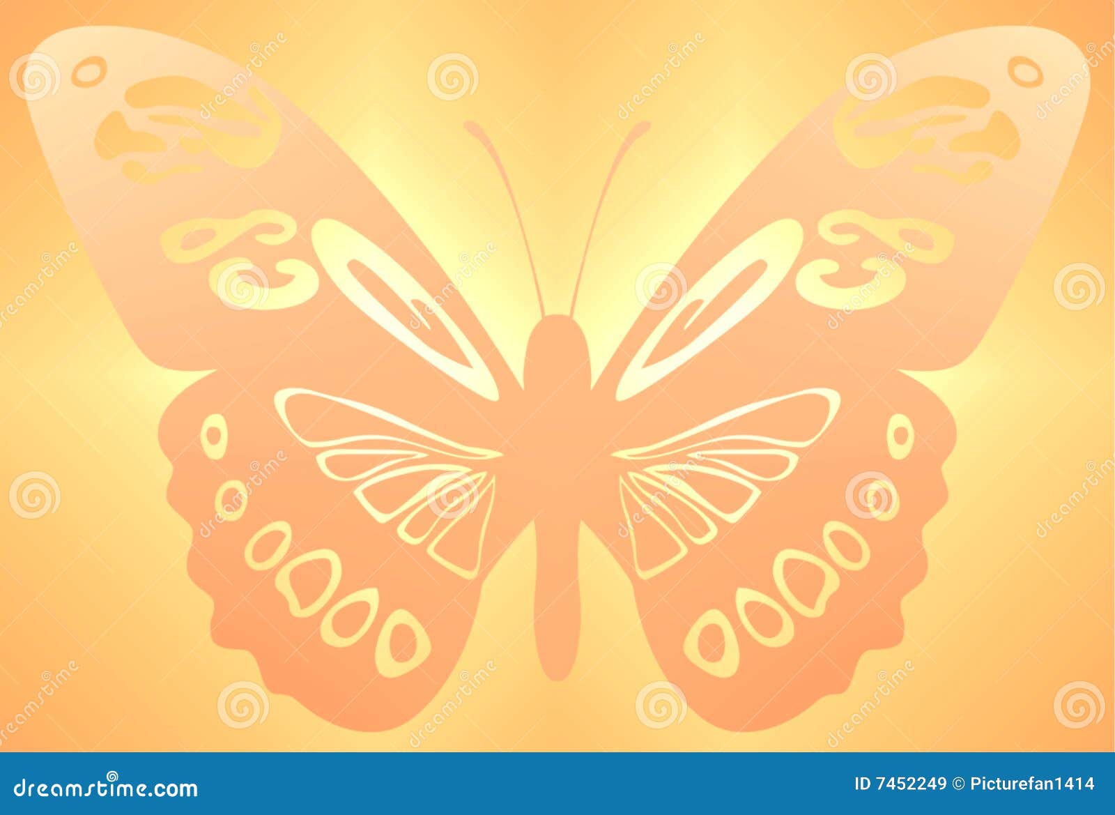 Butterfly Background Orange Stock Illustration Illustration of