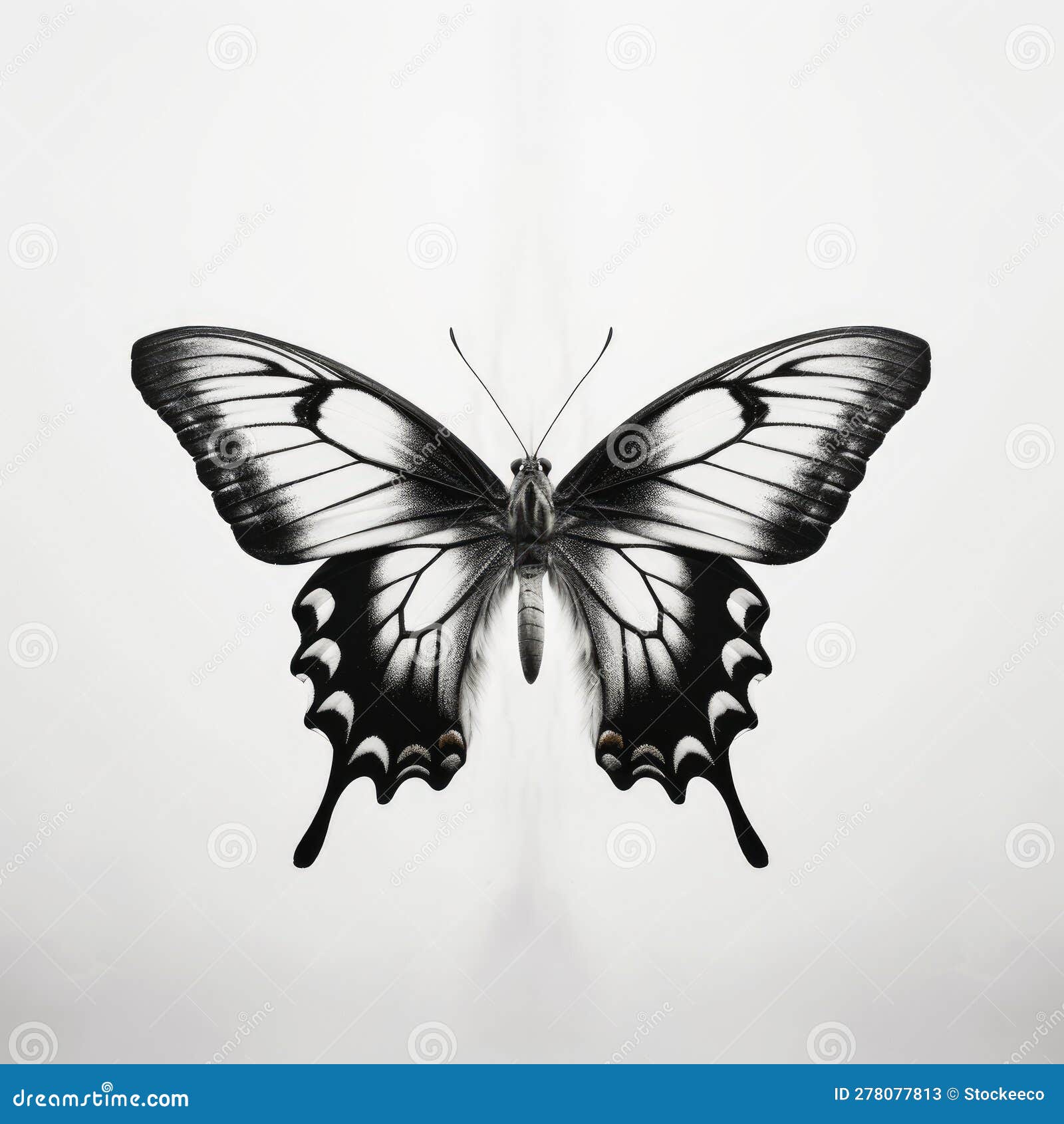 Butterfly in Black and White: a Minimalist Stroke Innovator Stock ...