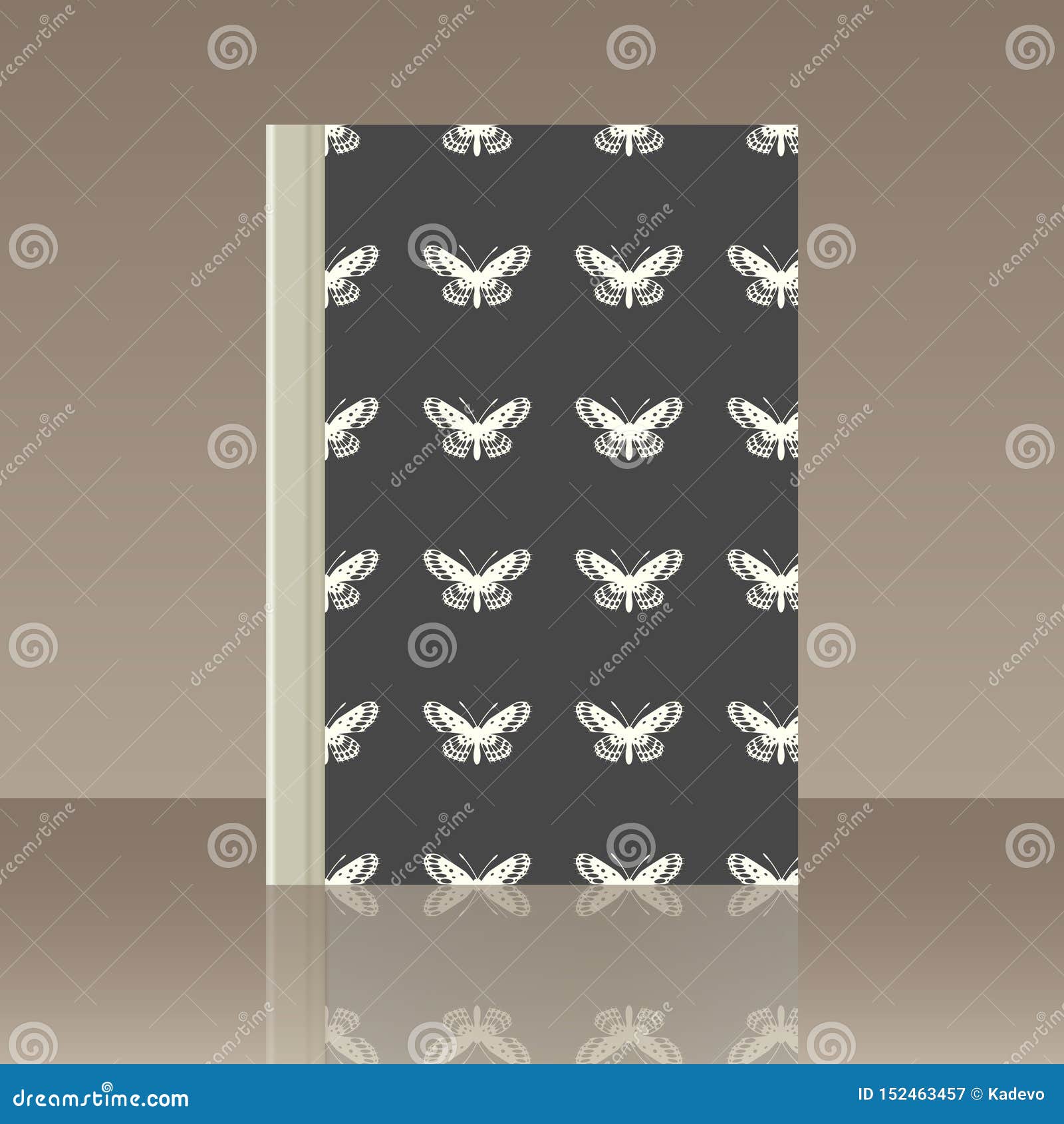 Butterfly and Book. Realistic Image of the Object Stock Vector