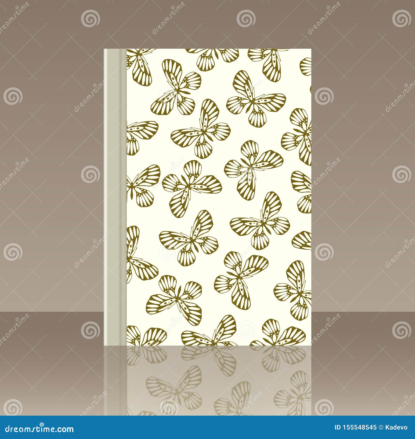 Butterfly and Book. Realistic Image of the Object Stock Vector