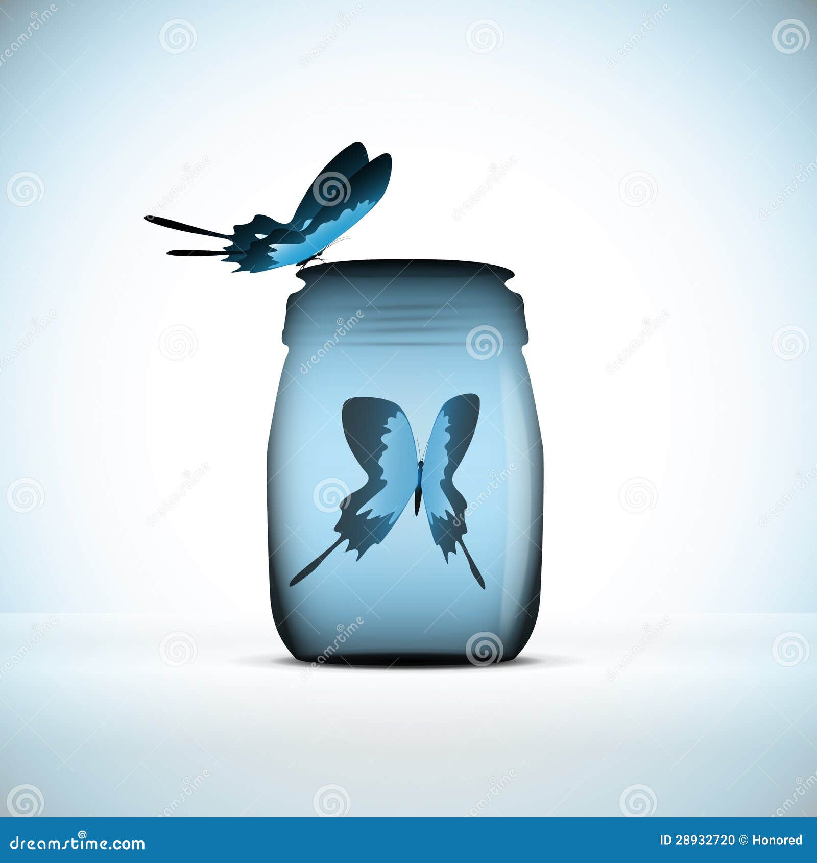 Butterfly in bottle stock vector. Illustration of butterfly 28932720