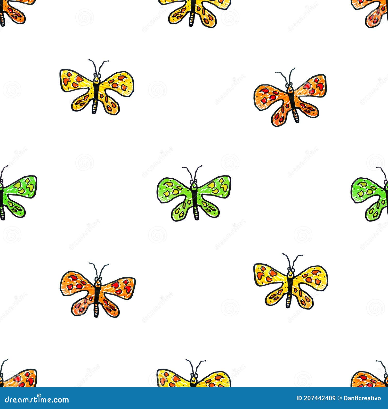 Butterfly Cartoon Drawing Motif Seamless Pattern Stock Illustration - Illustration of style, nature: 207442409 Butterfly Cartoon Drawing Motif Seamless Pattern Stock Illustration - Illustration of style, nature: 207442409