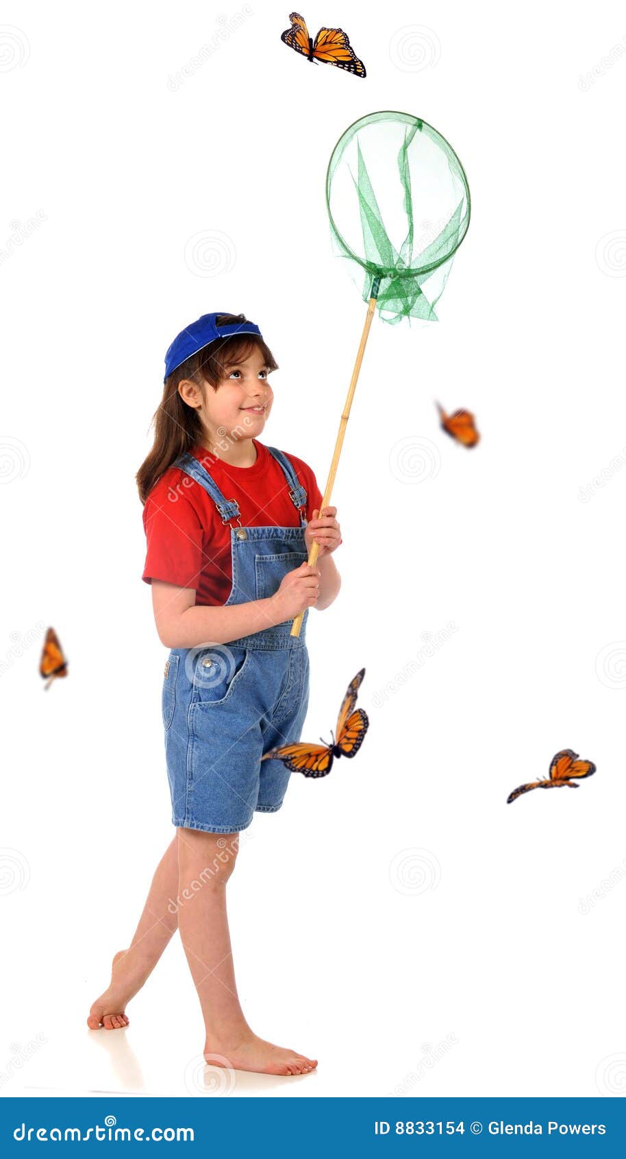 Butterfly Catcher stock photo. Image of blue, smiling 8833154