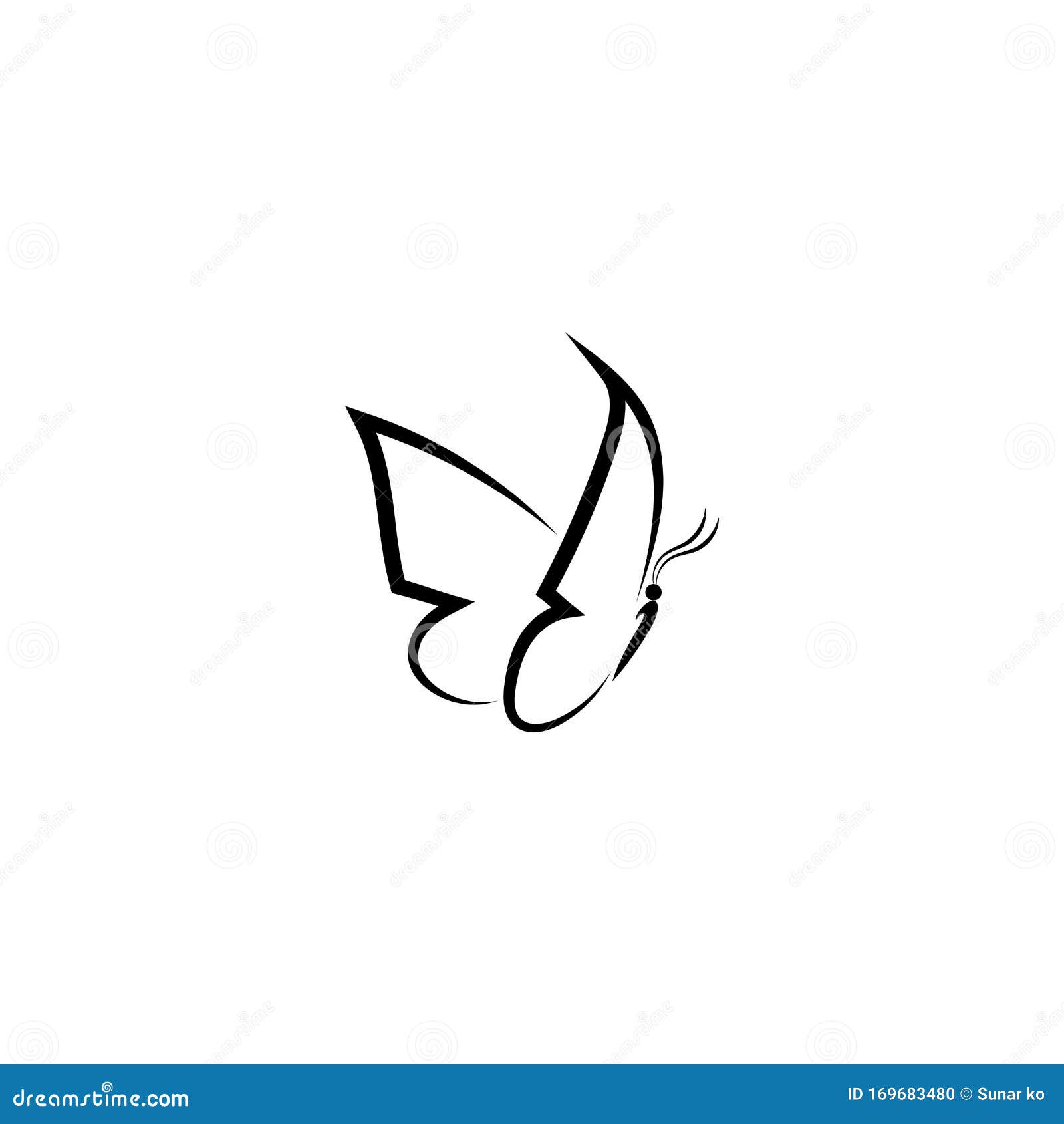 Butterfly Conceptual Simple Logo Design Template Vector Illustration Stock Vector Illustration Of Logo Design