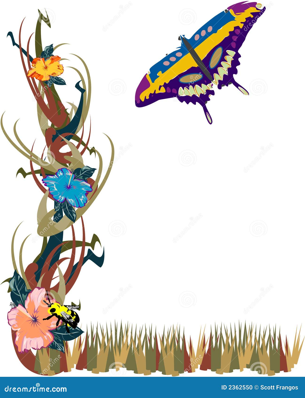 Butterfly Garden Cartoon