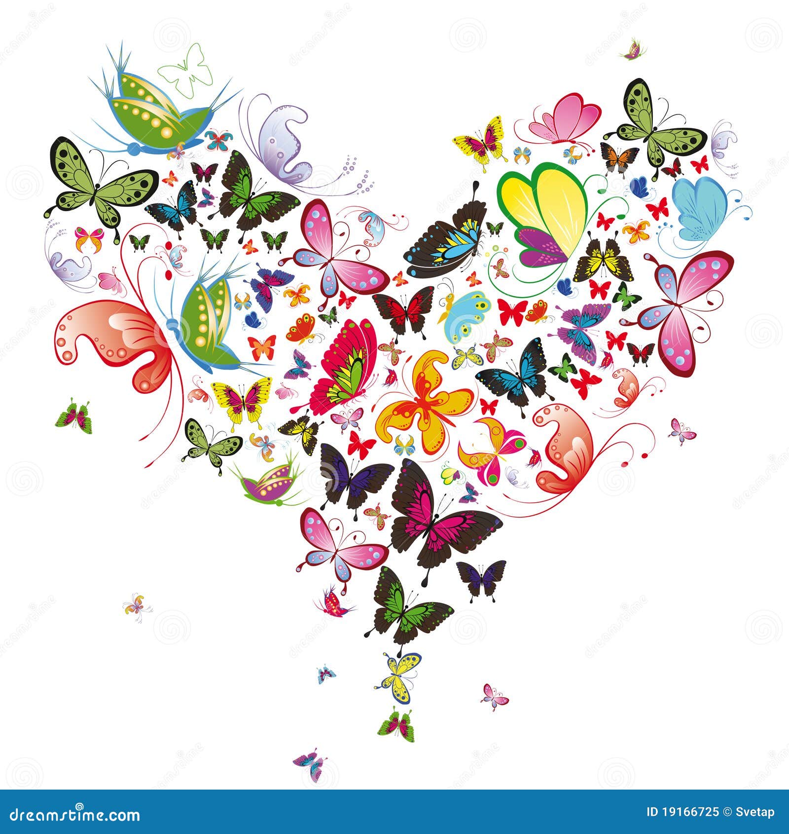 Butterfly Heart Stock Vector Illustration Of Lovestruck 19166725