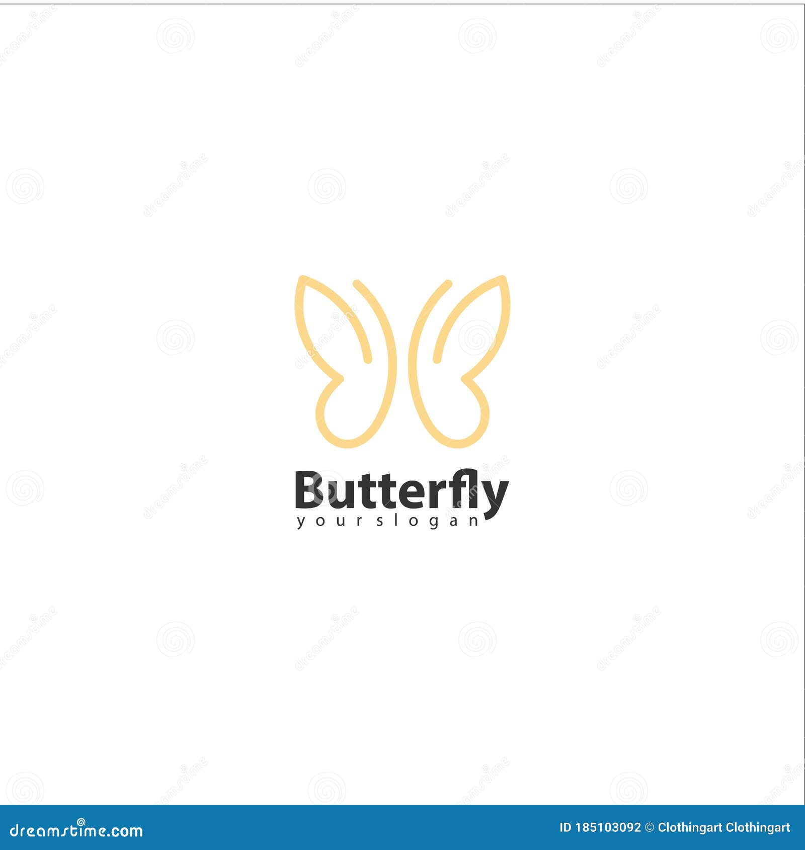 Butterfly Jewelry Logo Design Vector Template Linear Style Stock Vector