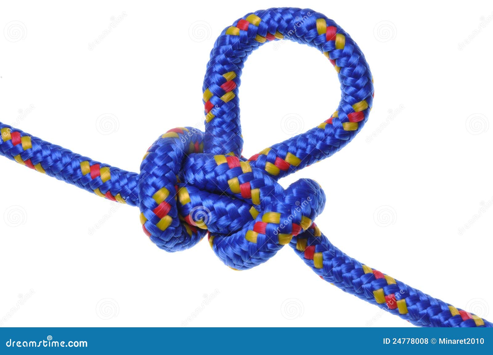 Butterfly knot blue rope stock photo. Image of mountaineering 24778008
