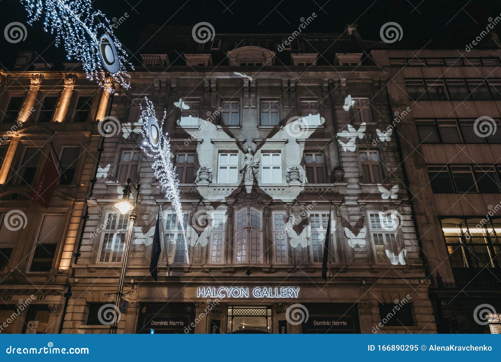 Butterfly Light Show By Dominic Harris On Facade Of The Halcyon Gallery ...