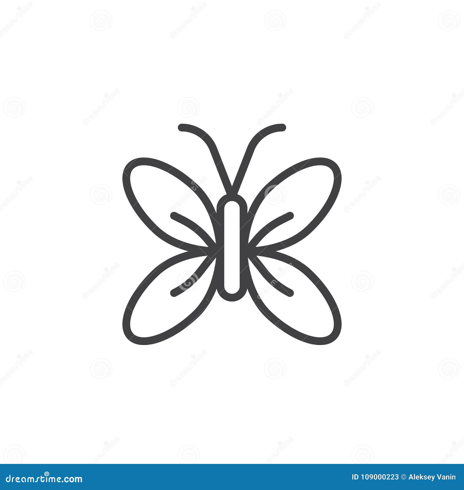 Butterfly line icon stock vector. Illustration of beautiful - 109000223
