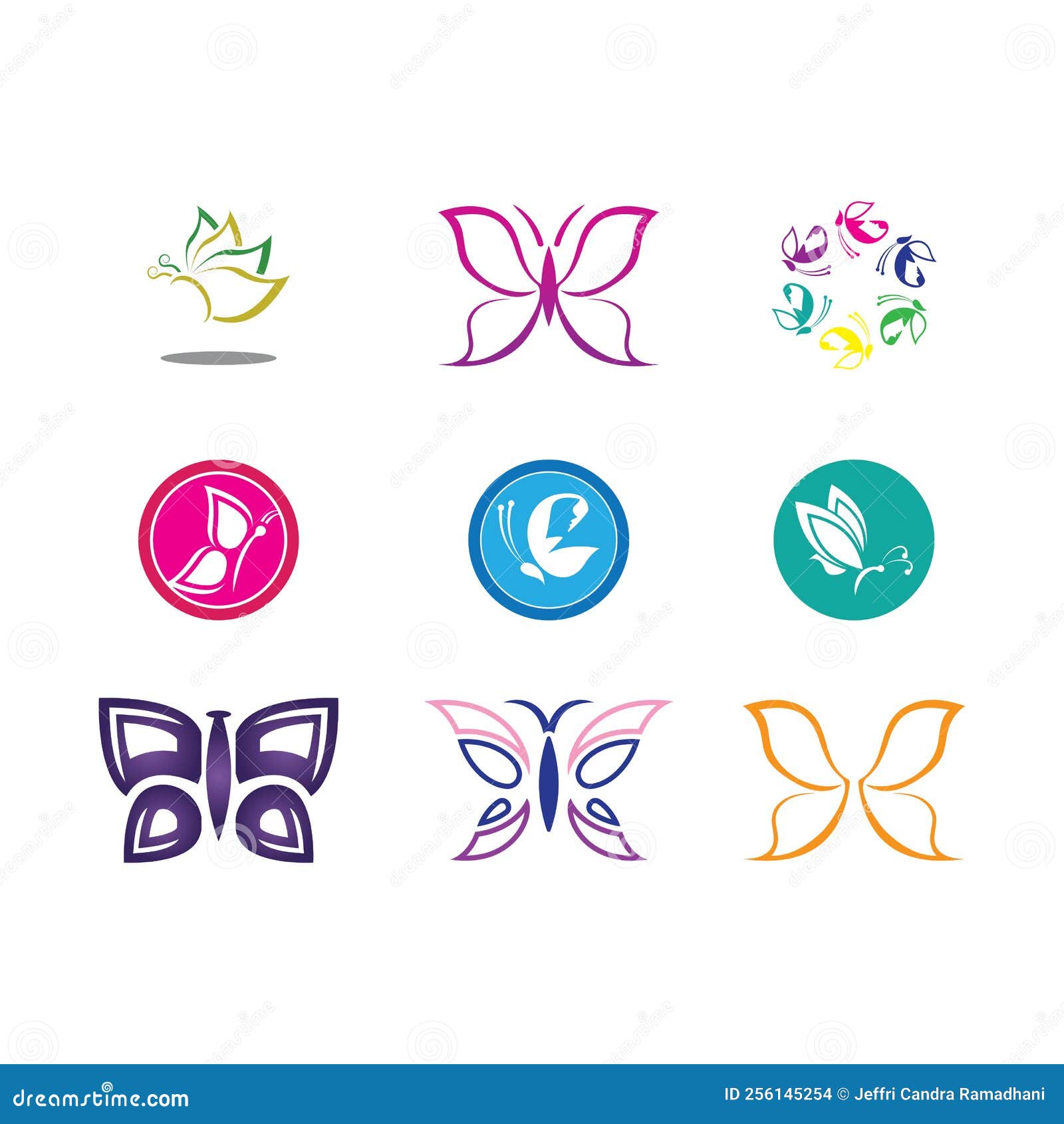 Butterfly Logo Template Icon Design Stock Vector Illustration of