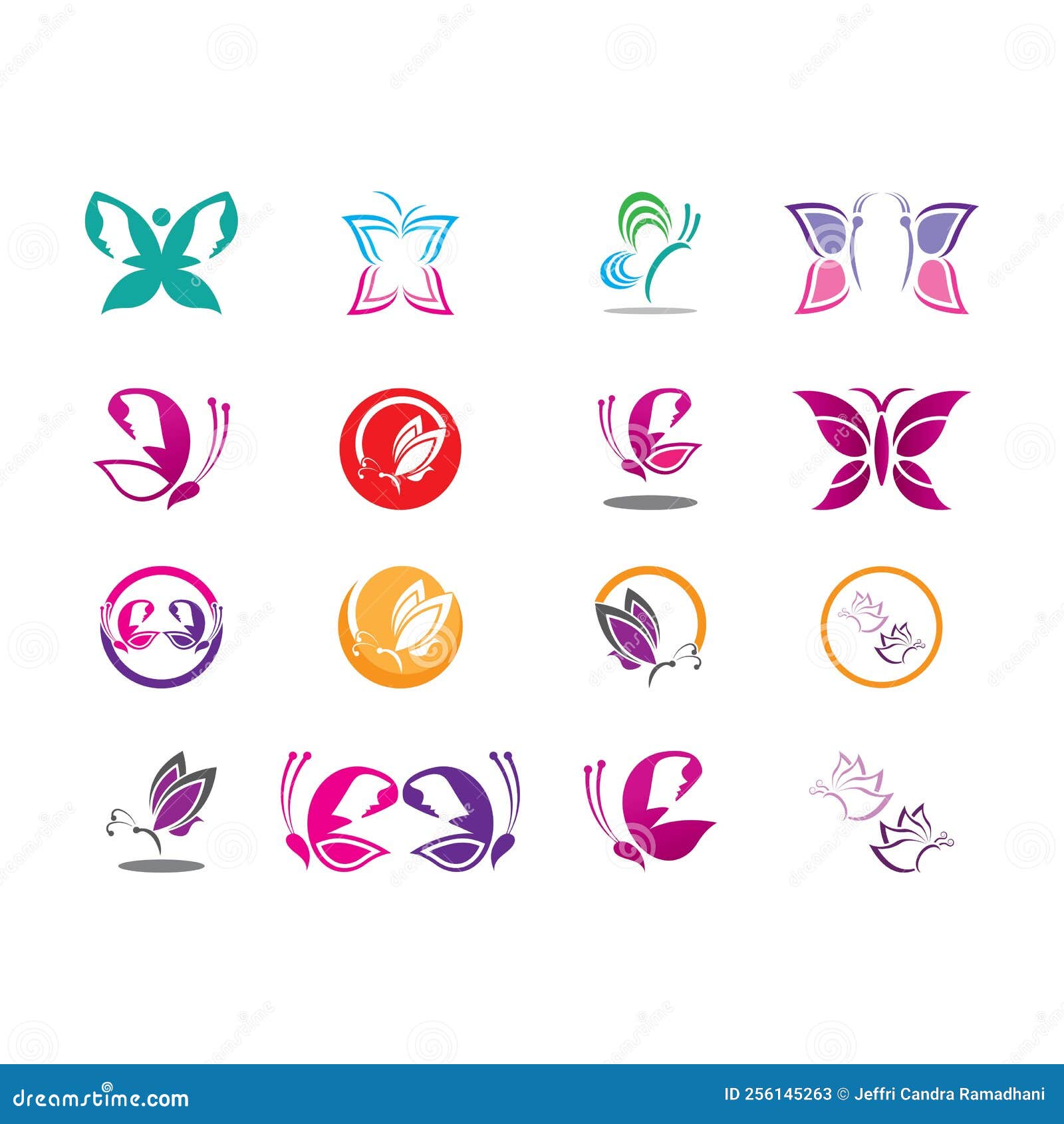 Butterfly Logo Template Icon Design Stock Vector Illustration of