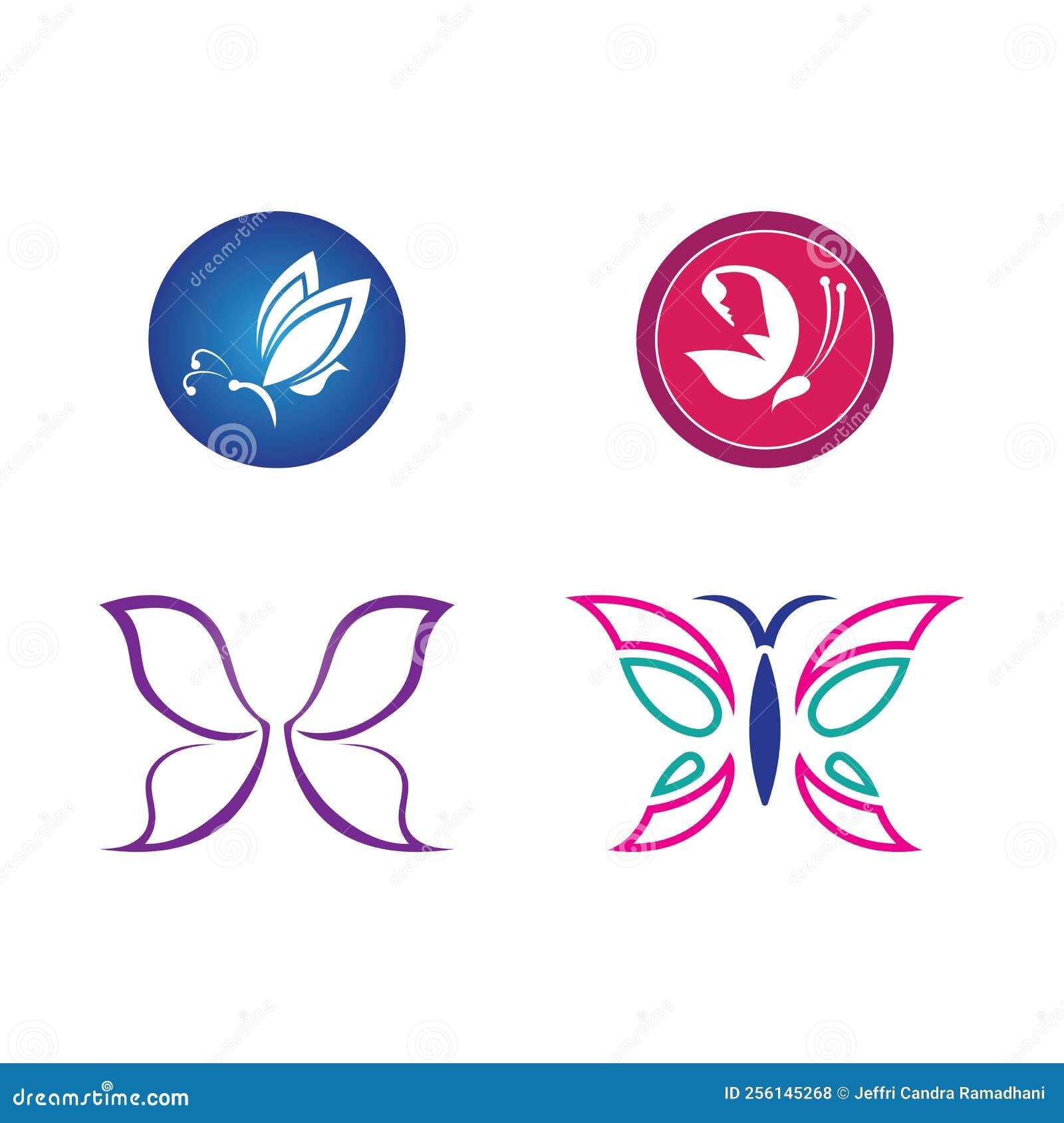 Butterfly Logo Template Icon Design Stock Vector Illustration of