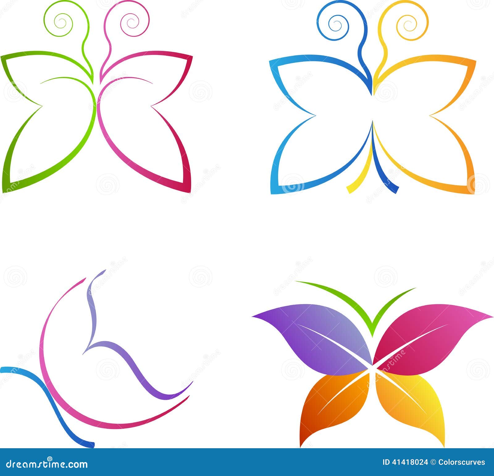Butterfly logos stock vector. Illustration of element 41418024