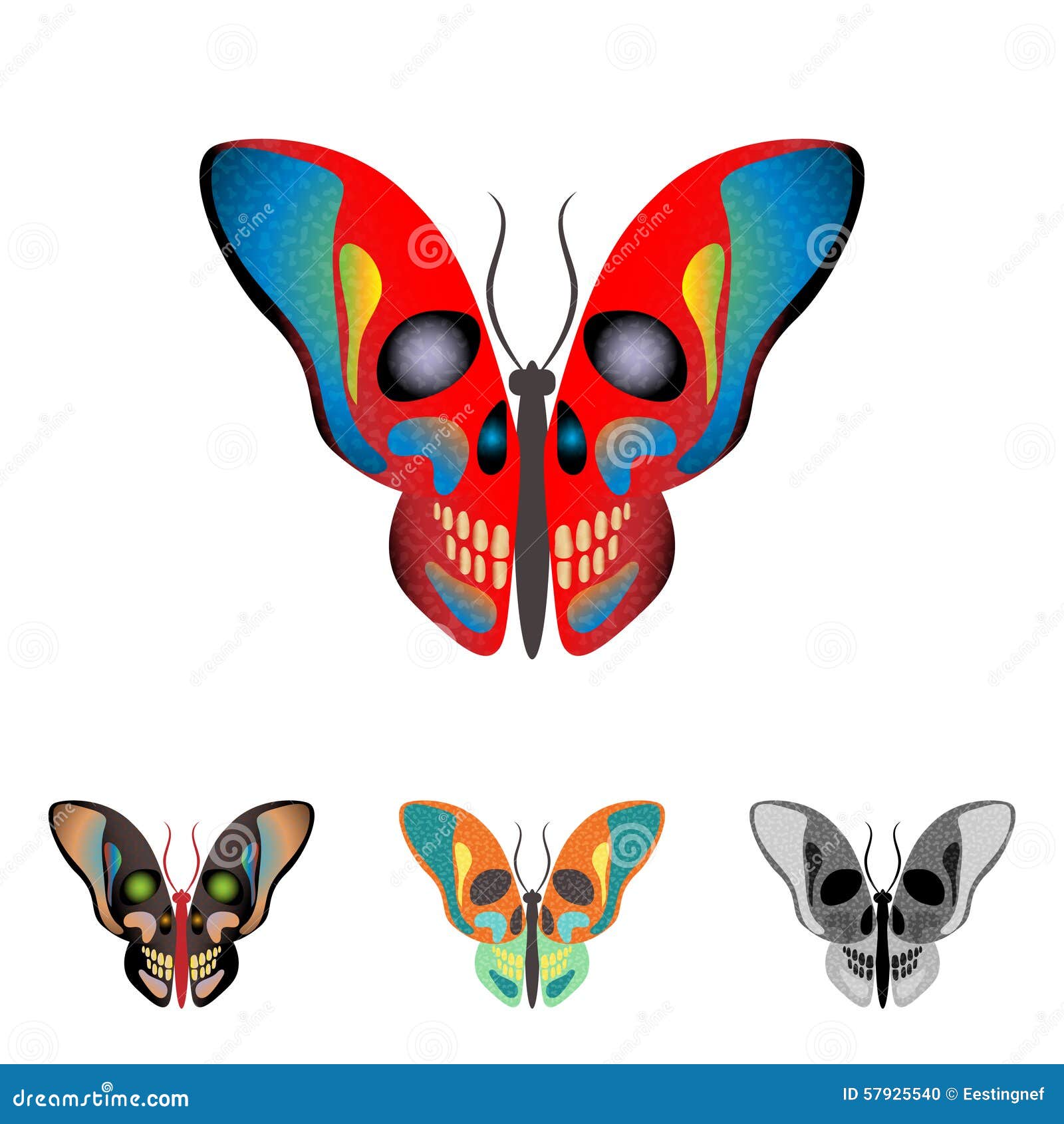 Download Butterfly With A Skull On Wings Stock Vector ...