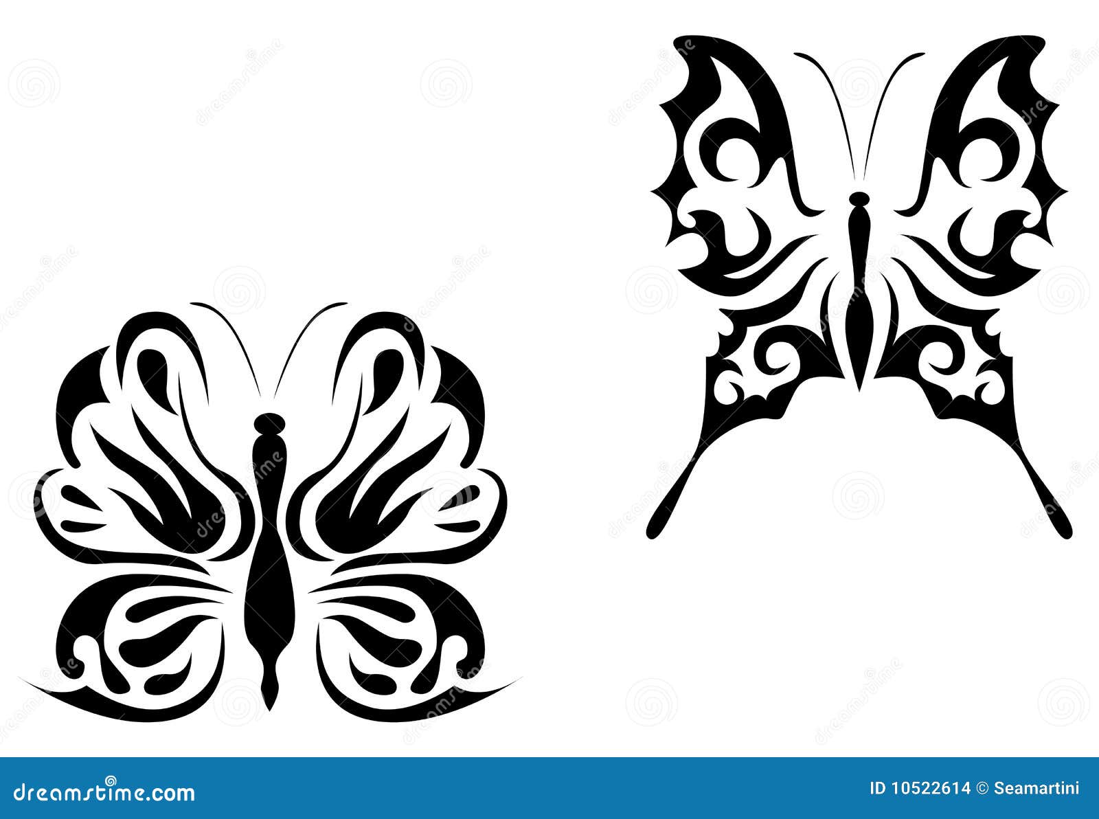 Butterfly tattoo stock vector. Illustration of abstract - 10522614
