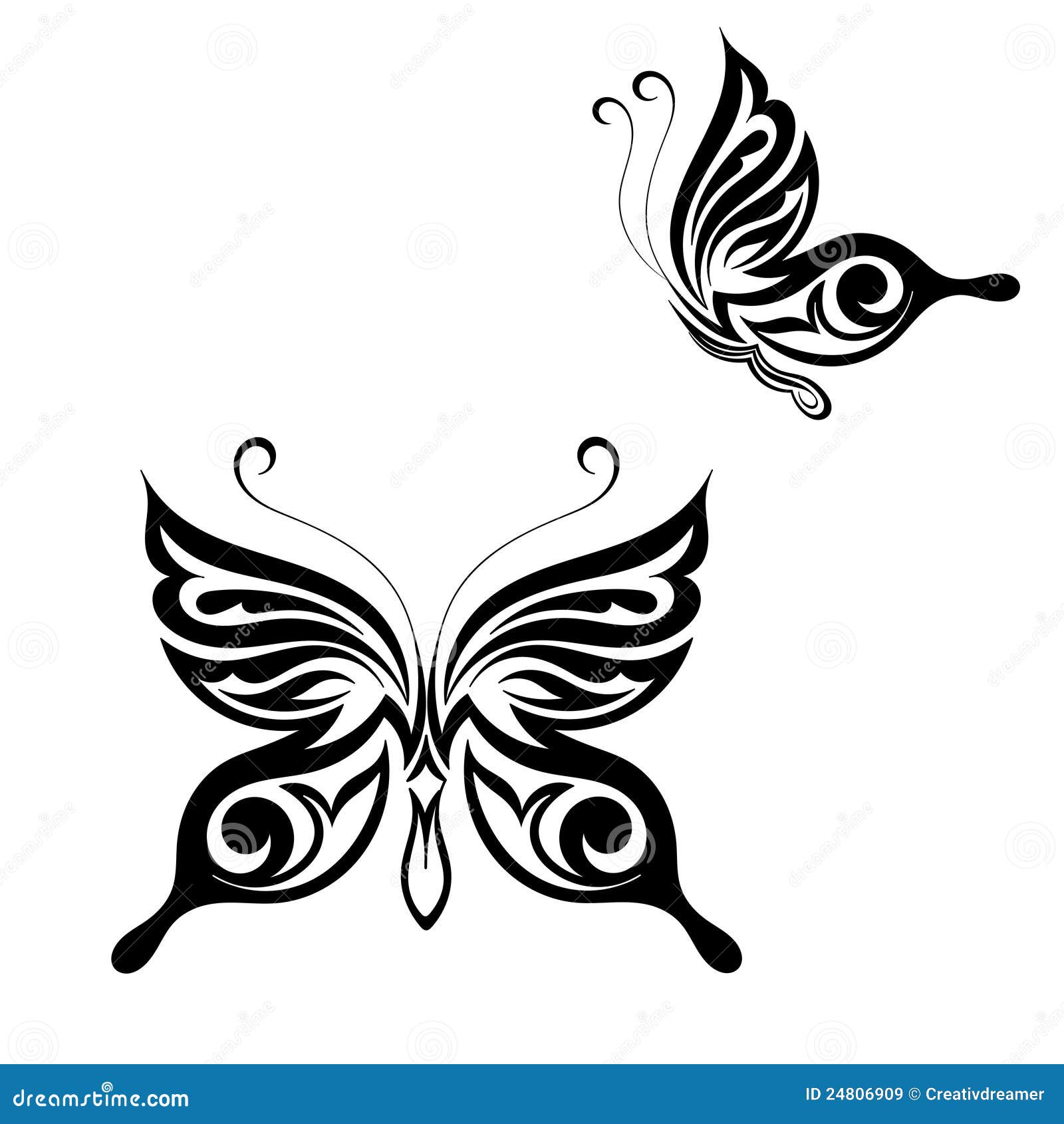 Butterfly tattoo style stock vector. Illustration of artistic ...
