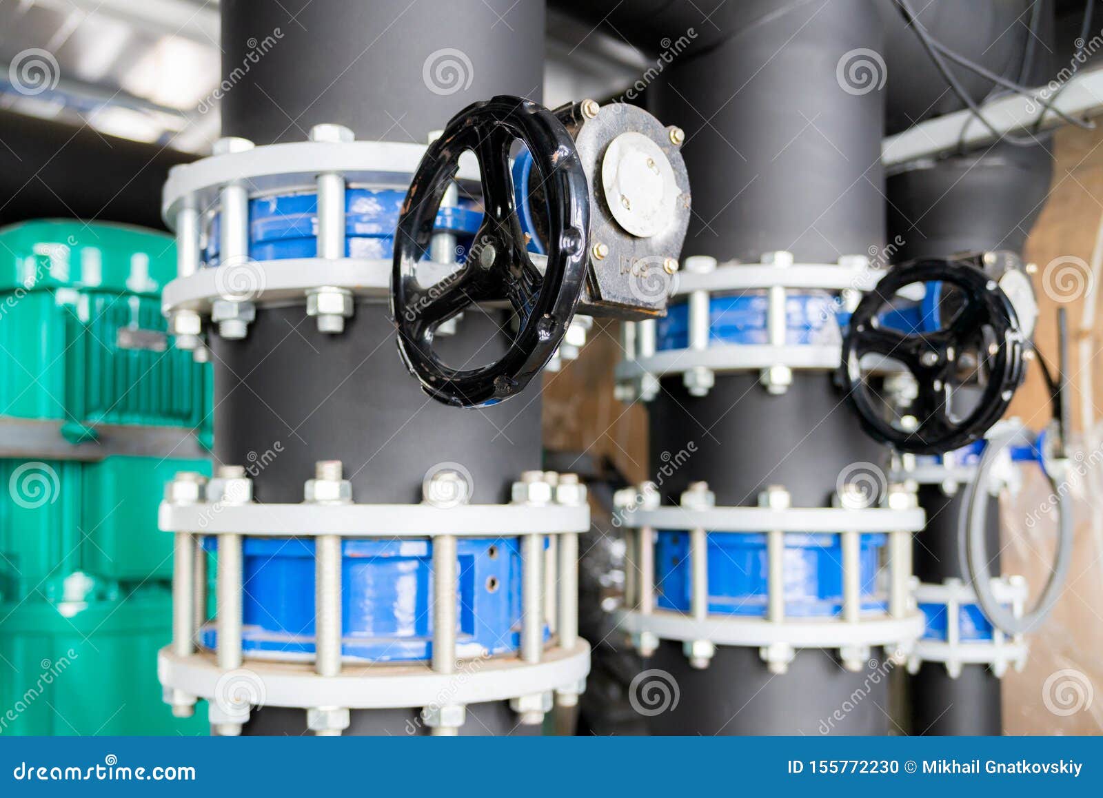 Butterfly Valve at the Connection Hdpe Pipe and Pp-r Pipe. Manual Valve