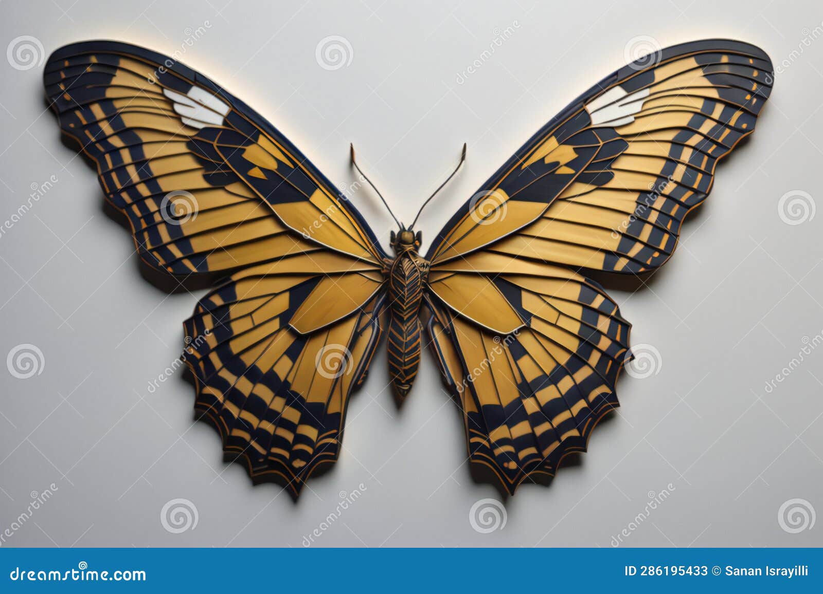 Butterfly Wings on a White Background. Generated Stock Illustration