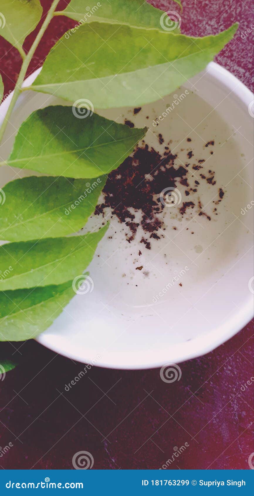 Buttermilk Drink with Black Salt and Curry Leaf Stock Image Image of
