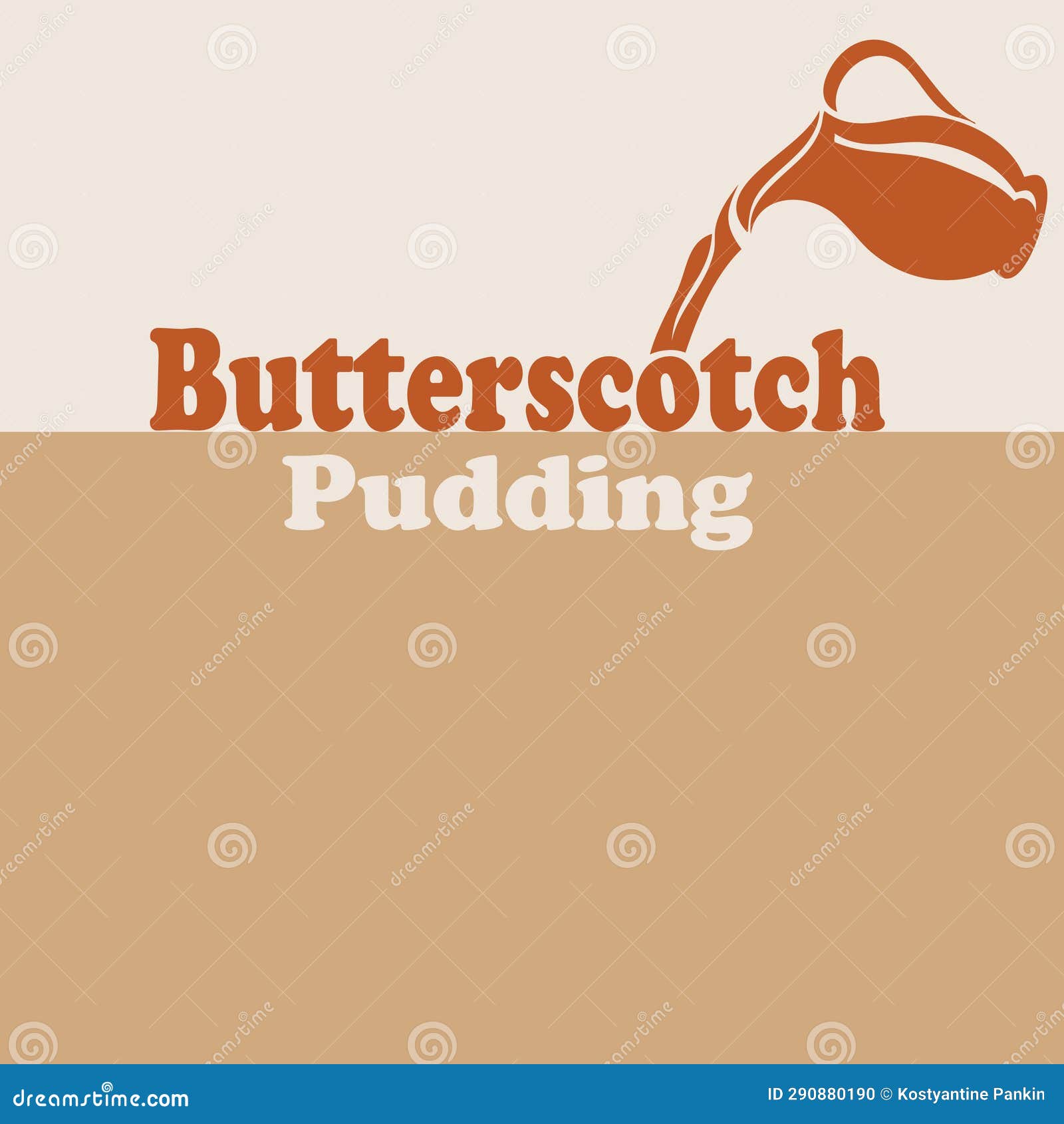 Butterscotch Pudding Poster Stock Vector Illustration of cooking