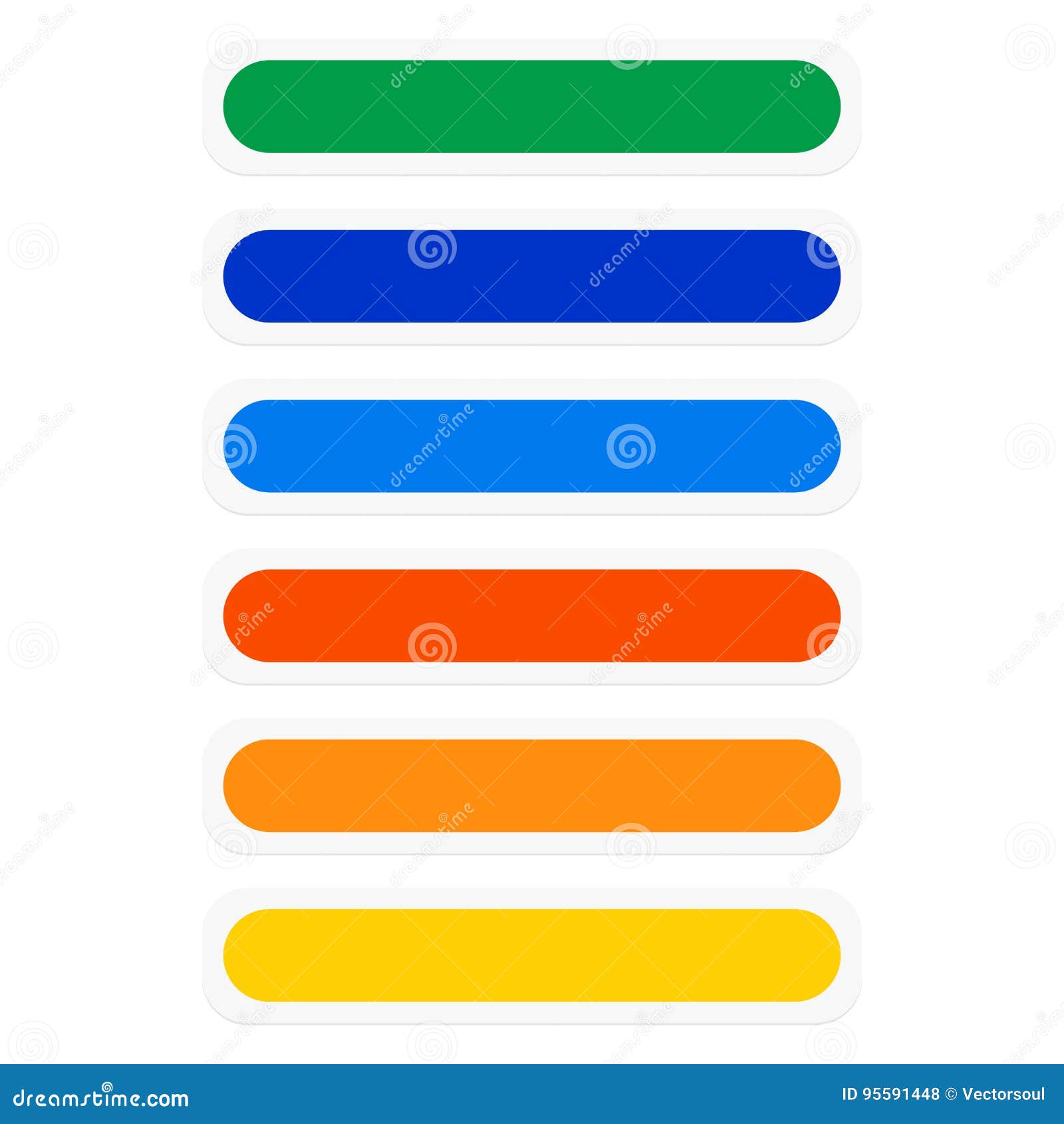 Button / Banner Rectangles with Color Combination. Navigation Stock Vector  - Illustration of combination, design: 95591448